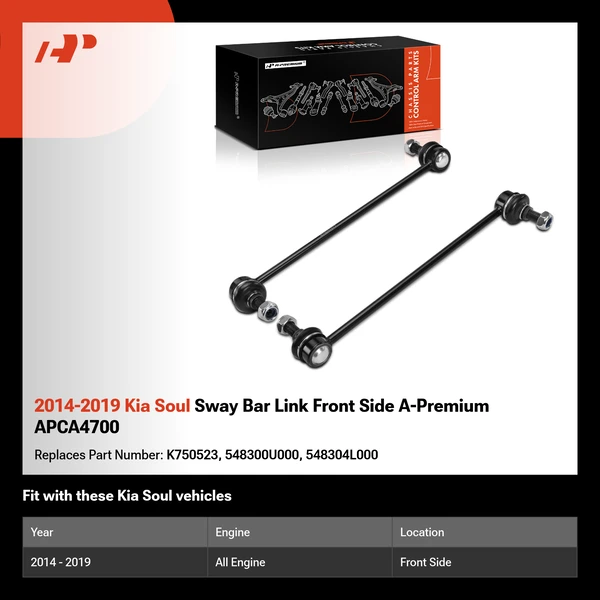 2014-2019 Kia Soul Sway Bar Link Front Side A-Premium APCA4700