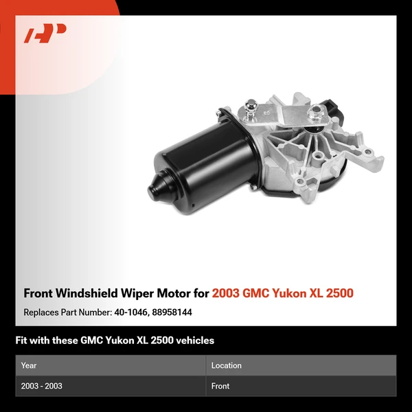 Front Windshield Wiper Motor for 2003 GMC Yukon XL 2500