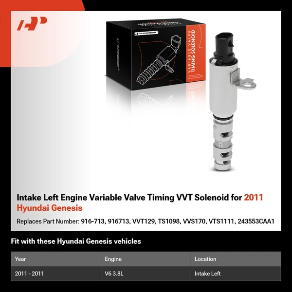 Intake Left Engine Variable Valve Timing VVT Solenoid for 2011 Hyundai Genesis