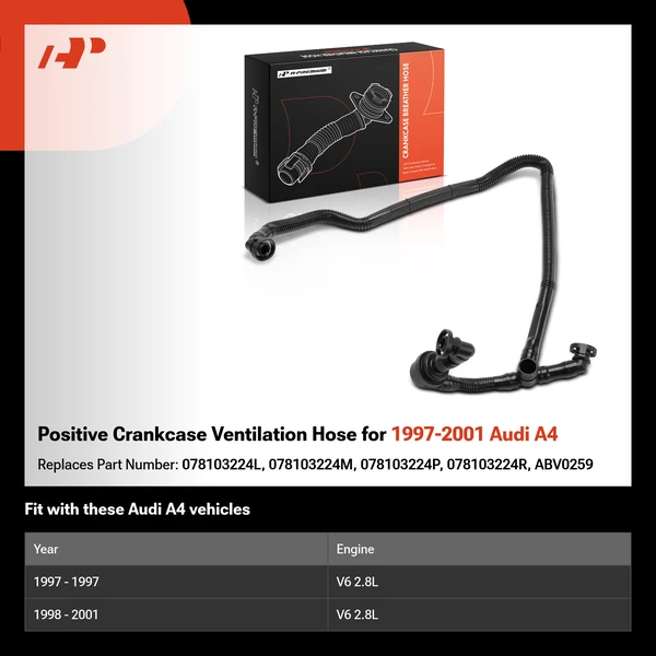 Positive Crankcase Ventilation Hose for 1997-2001 Audi A4