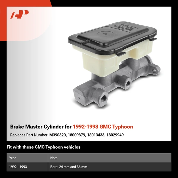Brake Master Cylinder for 1992-1993 GMC Typhoon