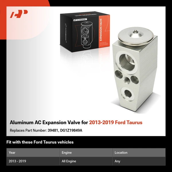 Aluminum AC Expansion Valve for 2013-2019 Ford Taurus