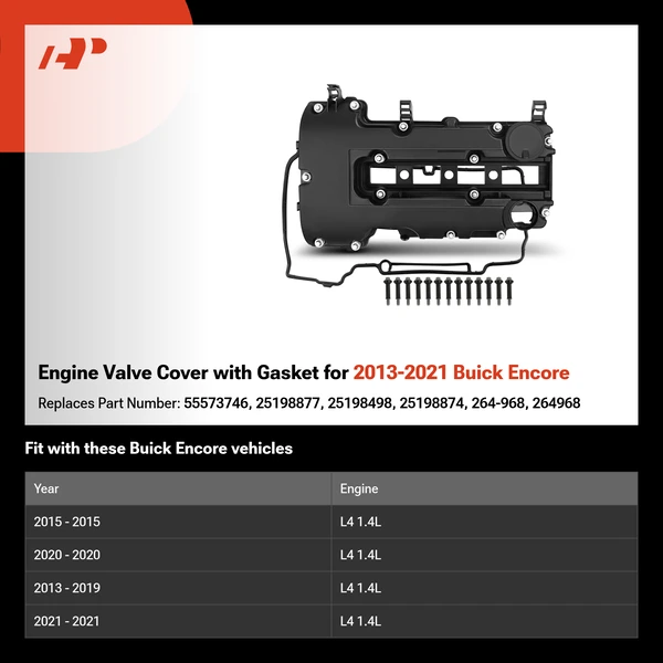 Engine Valve Cover with Gasket for 2013-2021 Buick Encore