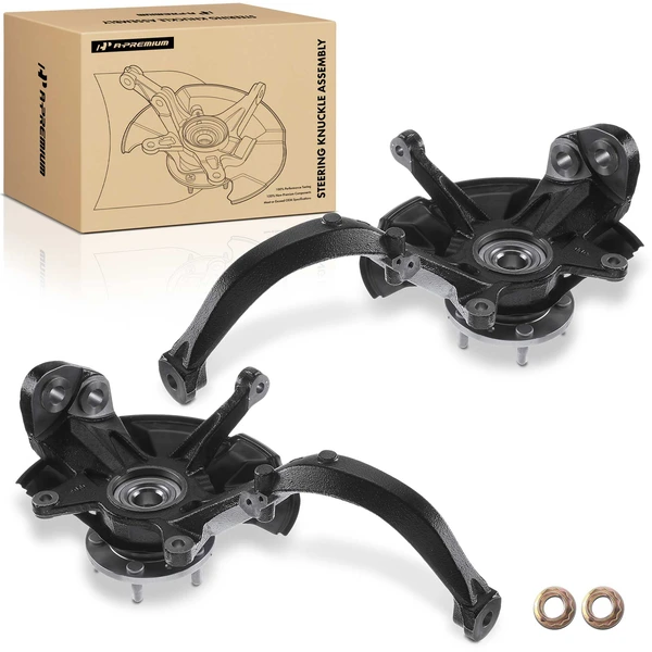 2 Pcs Front Steering Knuckle & Wheel Hub Bearing Assembly for 2006-2012 Ford Fusion