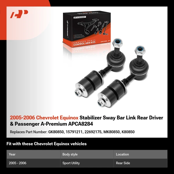 2005-2006 Chevrolet Equinox Stabilizer Sway Bar Link Rear Driver & Passenger A-Premium APCA8284