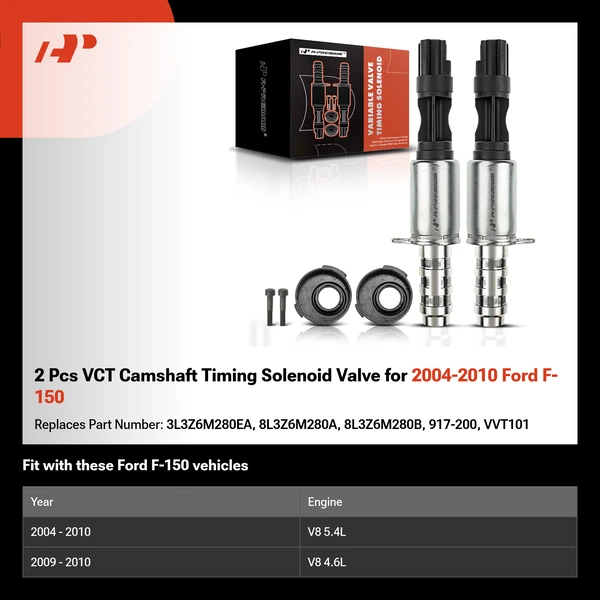 2 Pcs VCT Camshaft Timing Solenoid Valve for 2004-2010 Ford F-150