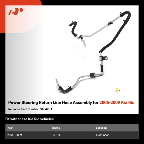 Power Steering Return Line Hose Assembly for 2006-2009 Kia Rio