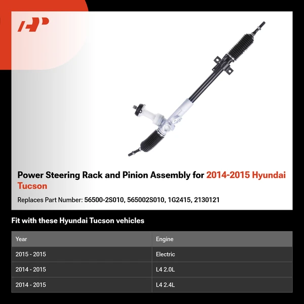 Power Steering Rack and Pinion Assembly for 2014-2015 Hyundai Tucson