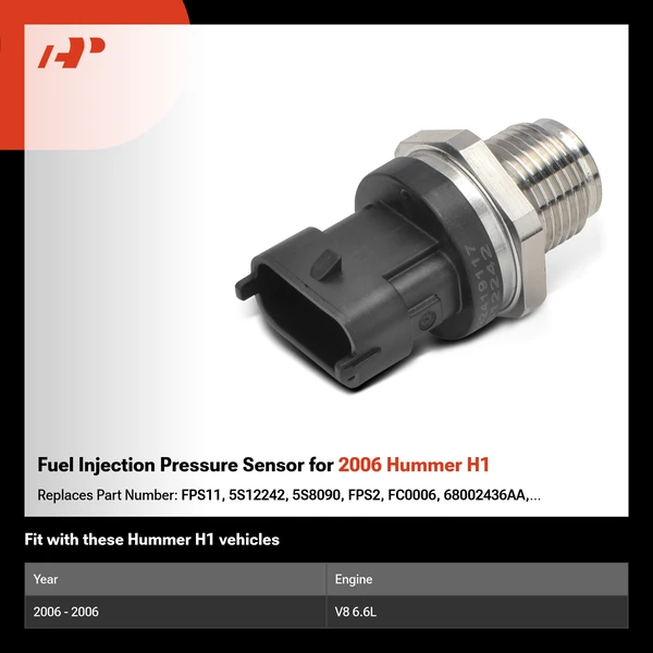 Fuel Injection Pressure Sensor for 2006 Hummer H1
