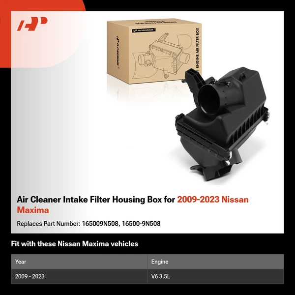 Air Cleaner Intake Filter Housing Box for 2009-2023 Nissan Maxima