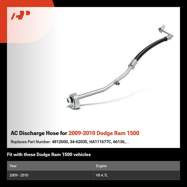 AC Discharge Hose for 2009-2010 Dodge Ram 1500