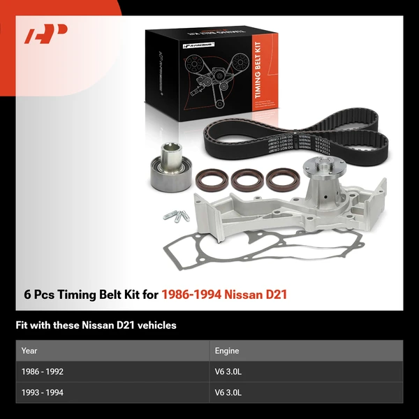 6 Pcs Timing Belt Kit for 1986-1994 Nissan D21