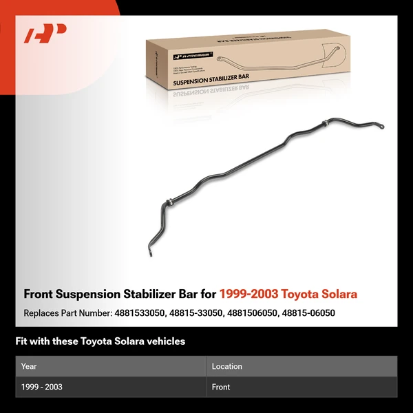 Front Suspension Stabilizer Bar for 1999-2003 Toyota Solara
