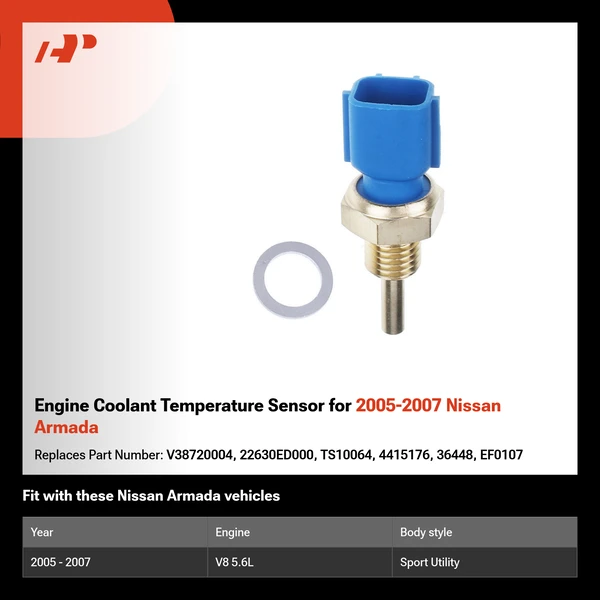 Engine Coolant Temperature Sensor for 2005-2007 Nissan Armada