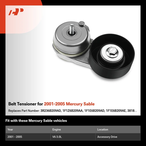 Belt Tensioner for 2001-2005 Mercury Sable