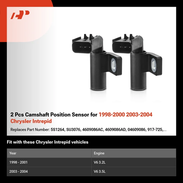2 Pcs Camshaft Position Sensor for 1998-2000 2003-2004 Chrysler Intrepid