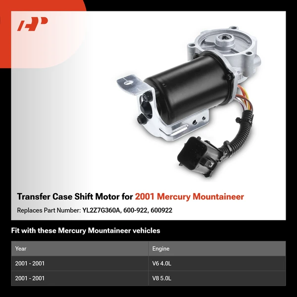 Transfer Case Shift Motor for 2001 Mercury Mountaineer