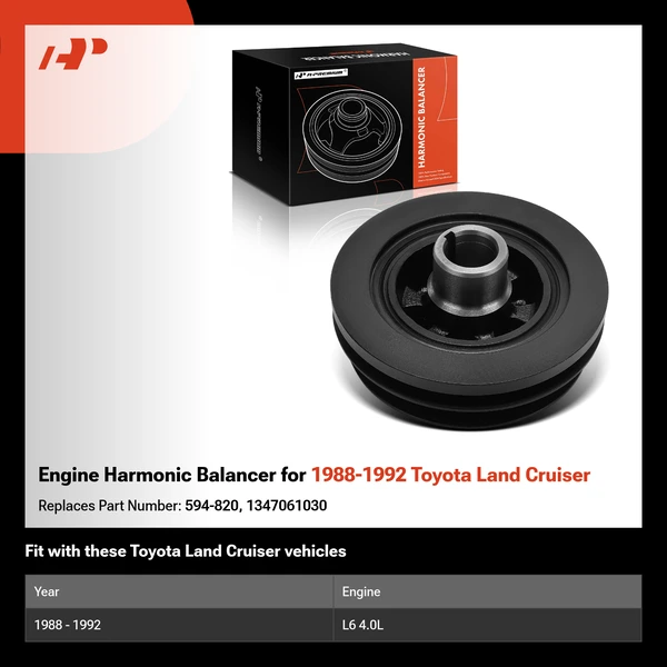 Engine Harmonic Balancer for 1988-1992 Toyota Land Cruiser