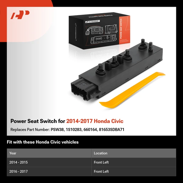 Power Seat Switch for 2014-2017 Honda Civic