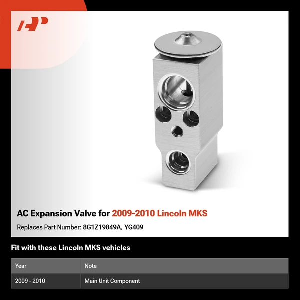AC Expansion Valve for 2009-2010 Lincoln MKS