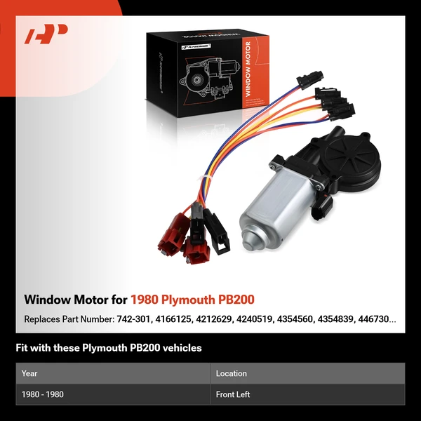 Window Motor for 1980 Plymouth PB200