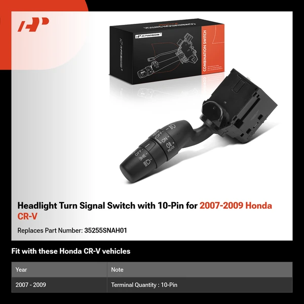 Headlight Turn Signal Switch with 10-Pin for 2007-2009 Honda CR-V