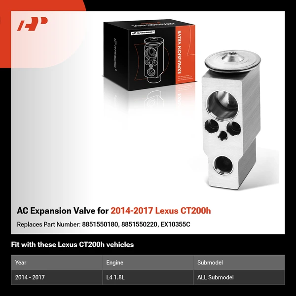 AC Expansion Valve for 2014-2017 Lexus CT200h