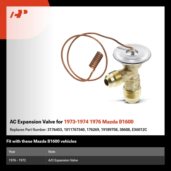 AC Expansion Valve for 1973-1974 1976 Mazda B1600