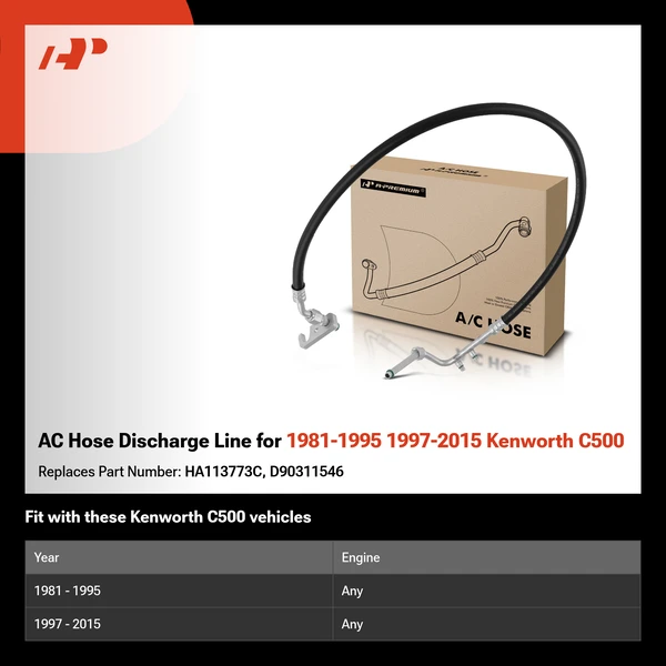 AC Hose Discharge Line for 1981-1995 1997-2015 Kenworth C500