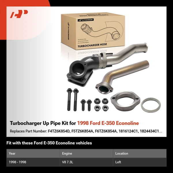 Turbocharger Up Pipe Kit for 1998 Ford E-350 Econoline