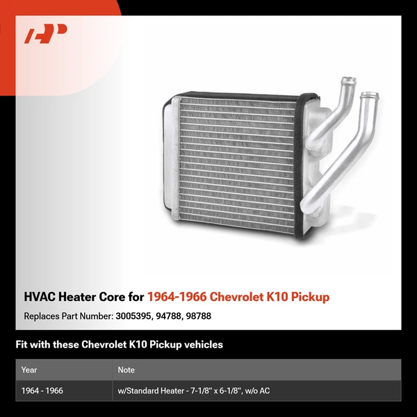 HVAC Heater Core for 1964-1966 Chevrolet K10 Pickup