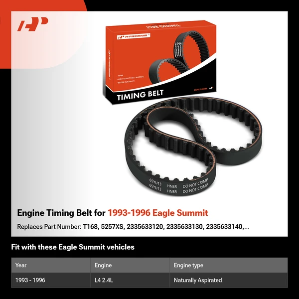 Engine Timing Belt for 1993-1996 Eagle Summit