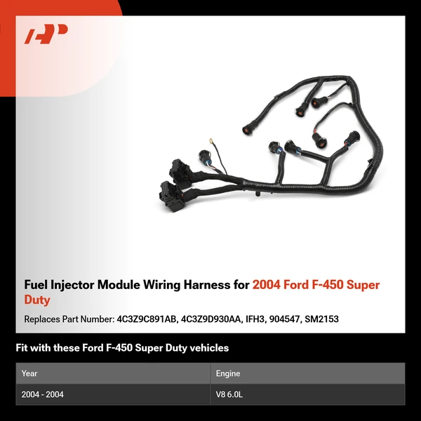 Fuel Injector Module Wiring Harness for 2004 Ford F-450 Super Duty