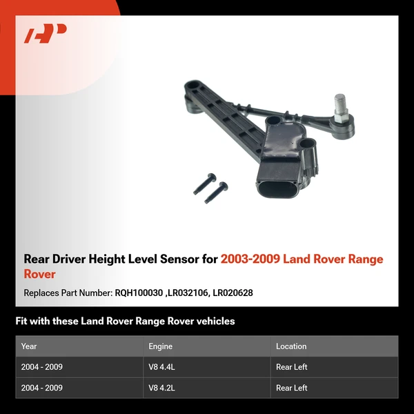 Rear Driver Height Level Sensor for 2003-2009 Land Rover Range Rover