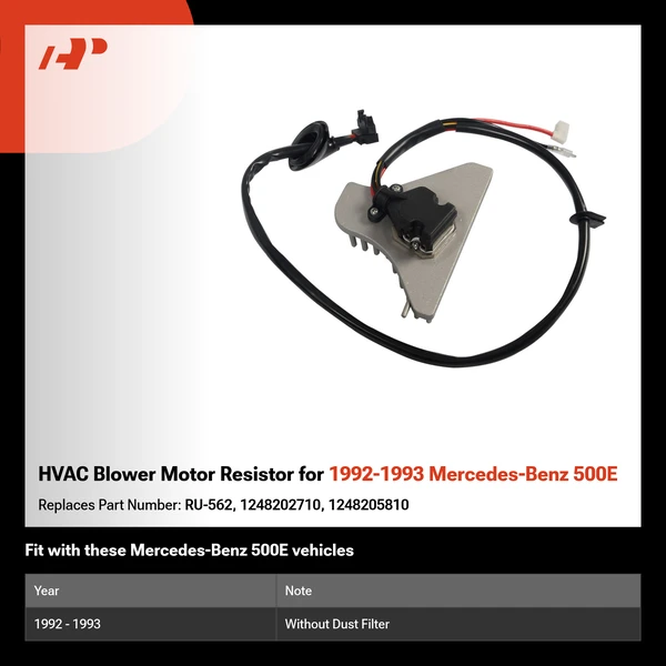 HVAC Blower Motor Resistor for 1992-1993 Mercedes-Benz 500E