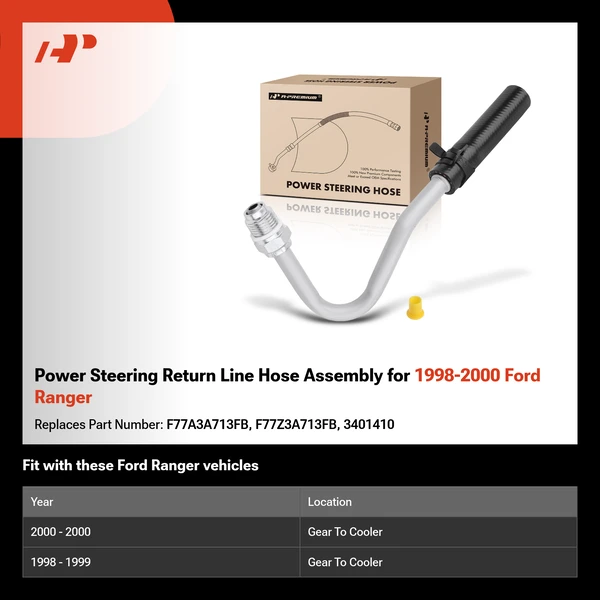 Power Steering Return Line Hose Assembly for 1998-2000 Ford Ranger