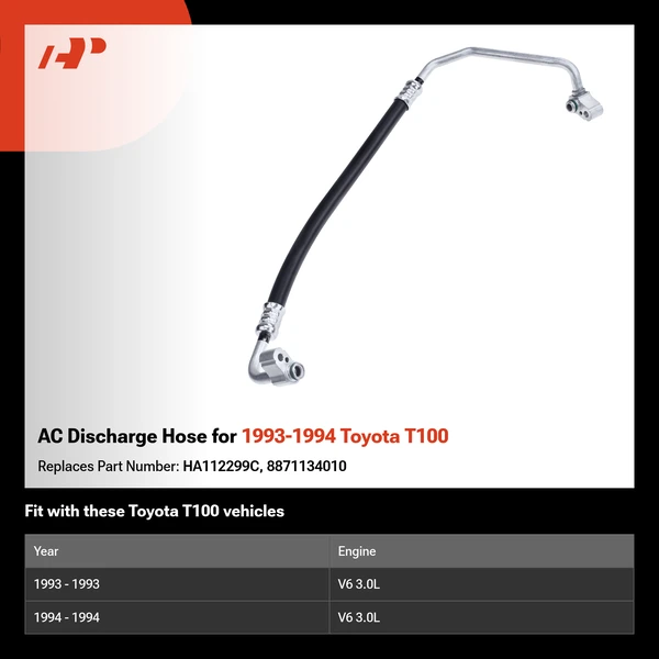 AC Discharge Hose for 1993-1994 Toyota T100
