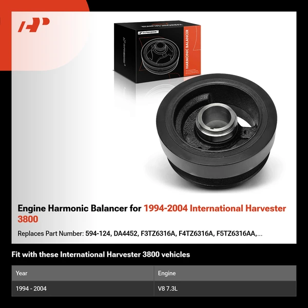 Engine Harmonic Balancer for 1994-2004 International Harvester 3800
