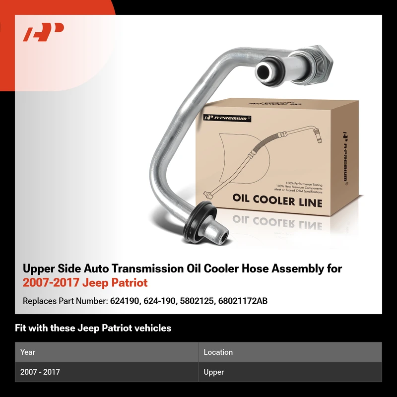 Upper Side Auto Transmission Oil Cooler Hose Assembly for 2007-2017 Jeep Patriot