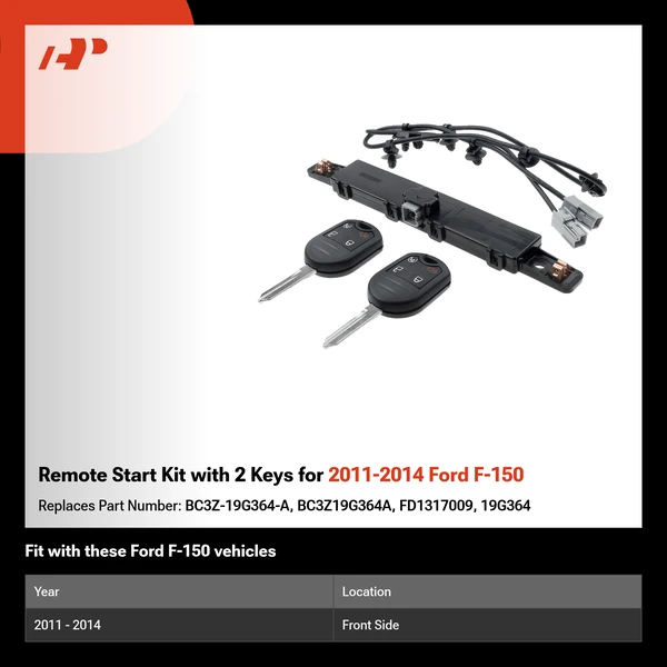 Remote Start Kit with 2 Keys for 2011-2014 Ford F-150