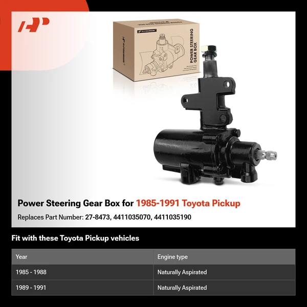 Power Steering Gear Box for 1985-1991 Toyota Pickup