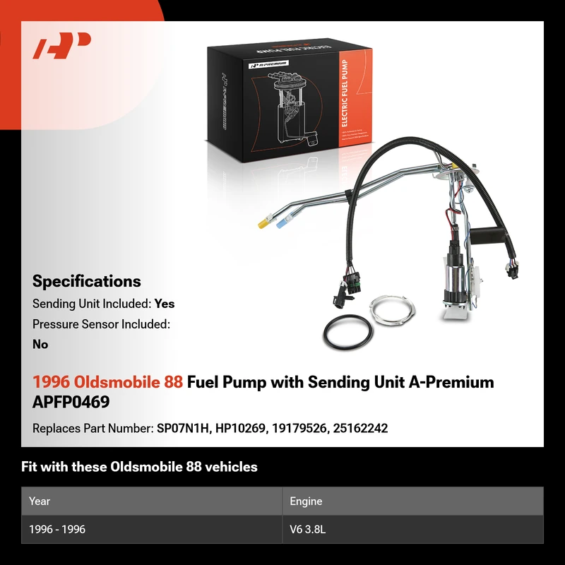 1996 Oldsmobile 88 Fuel Pump with Sending Unit A-Premium APFP0469