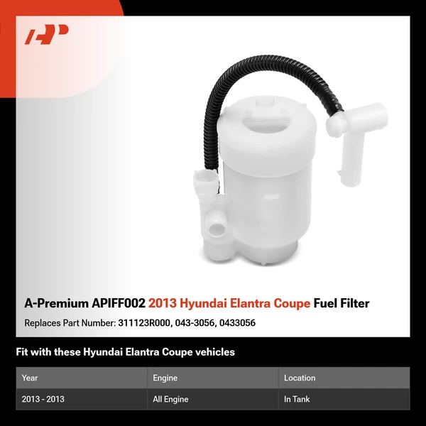 A-Premium APIFF002 2013 Hyundai Elantra Coupe Fuel Filter