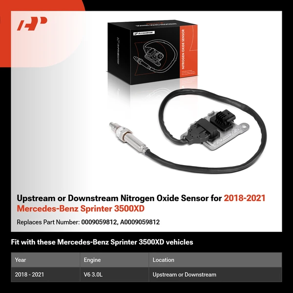 Upstream or Downstream Nitrogen Oxide Sensor for 2018-2021 Mercedes-Benz Sprinter 3500XD