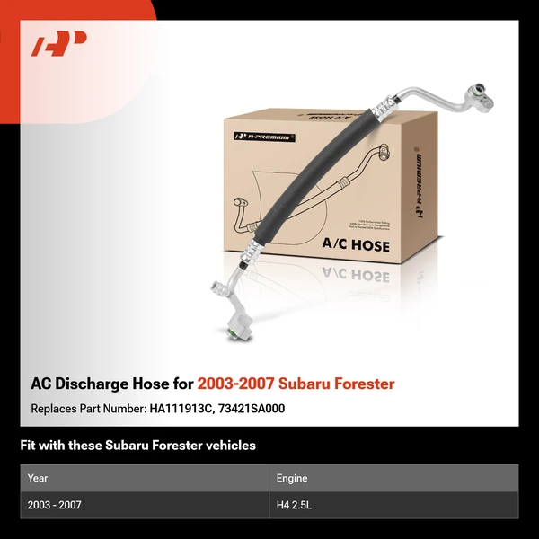 AC Discharge Hose for 2003-2007 Subaru Forester