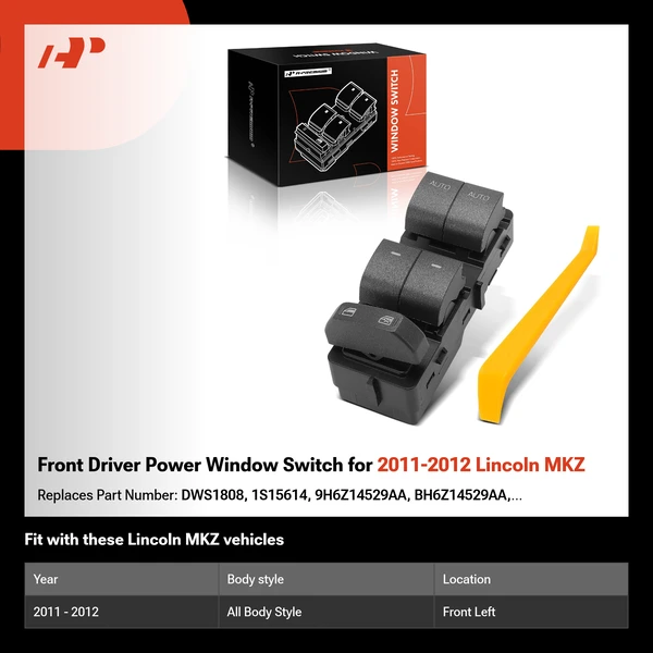 Front Driver Power Window Switch for 2011-2012 Lincoln MKZ