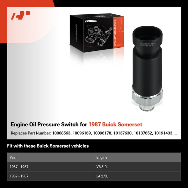Engine Oil Pressure Switch for 1987 Buick Somerset
