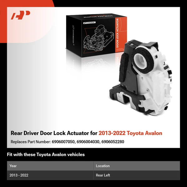 Rear Driver Door Lock Actuator for 2013-2022 Toyota Avalon