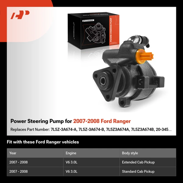 Power Steering Pump for 2007-2008 Ford Ranger