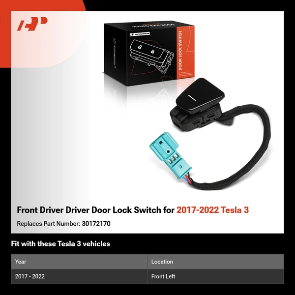 Front Driver Driver Door Lock Switch for 2017-2022 Tesla 3